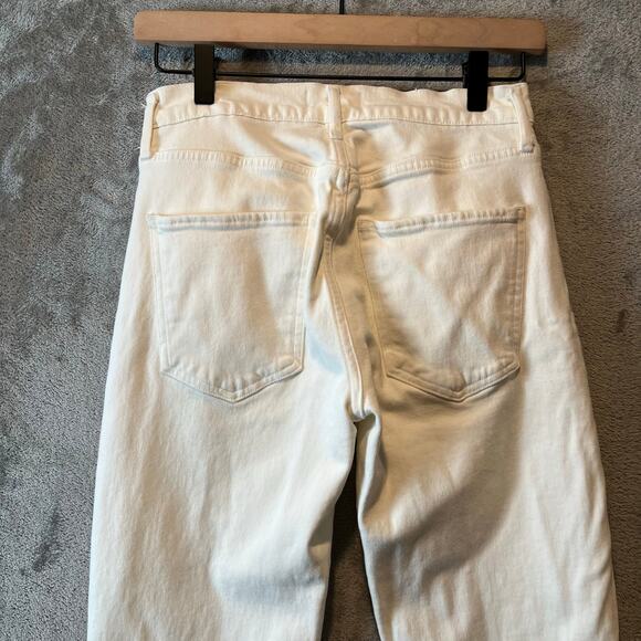 AGOLDE Toni Mid Rise Straight Leg Jeans Size 26 White - Picture 4 of 7